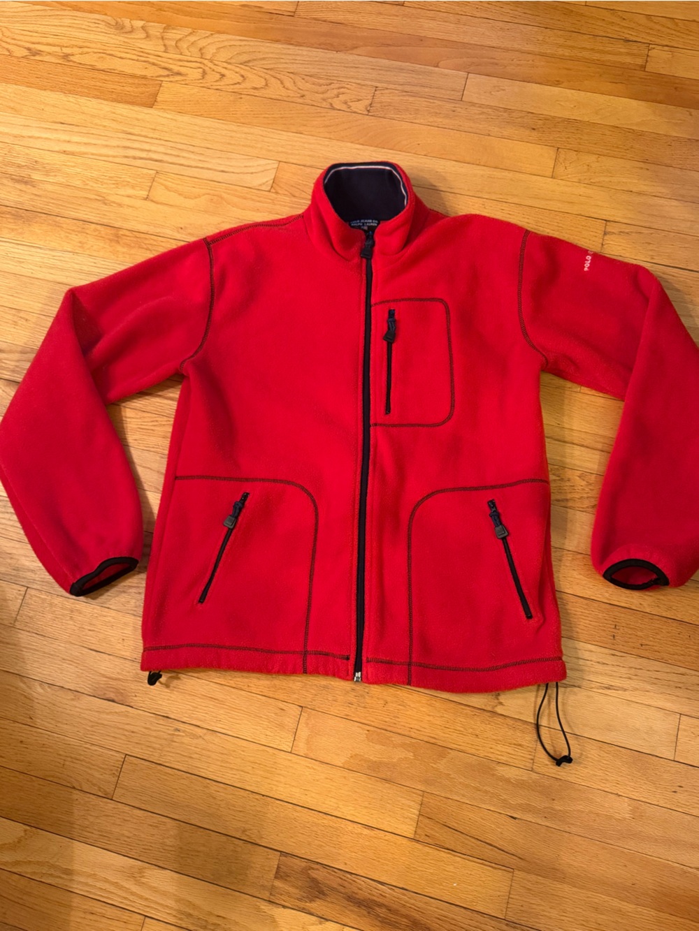 Vintage Polo Ralph Lauren Red Full-Zip Fleece Jacket - Men's size XL